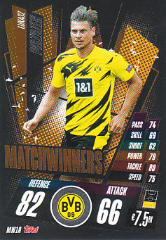 Lukasz Piszczek Borussia Dortmund 2020/21 Topps Match Attax CL Matchwinners #MW10